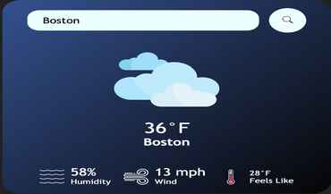 Weather app interface