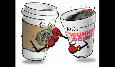 Dunkin versus Starbucks visualization